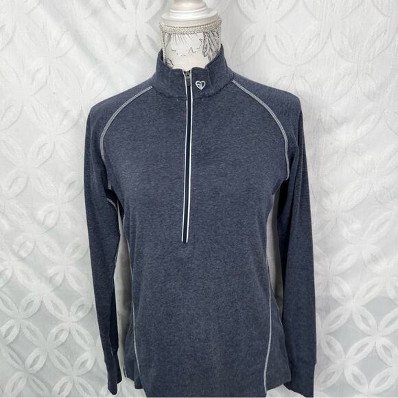 Straight Down Golf Quarter-Zip Pullover Long Sleeve Thumb Holes Size M - Picture 3 of 11